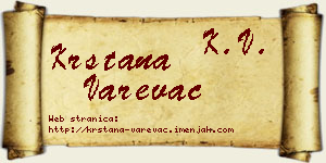 Krstana Varevac vizit kartica